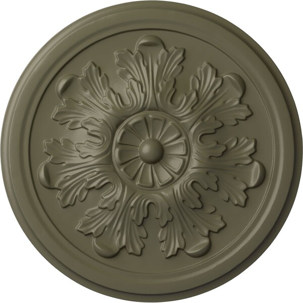 Ekena Millwork Legacy Acanthus Ceiling Medallion (Fits Canopies up to 3 1/2"), 12 3/4"OD x 7/8"P, Spartan Stone CM12LESSF - main